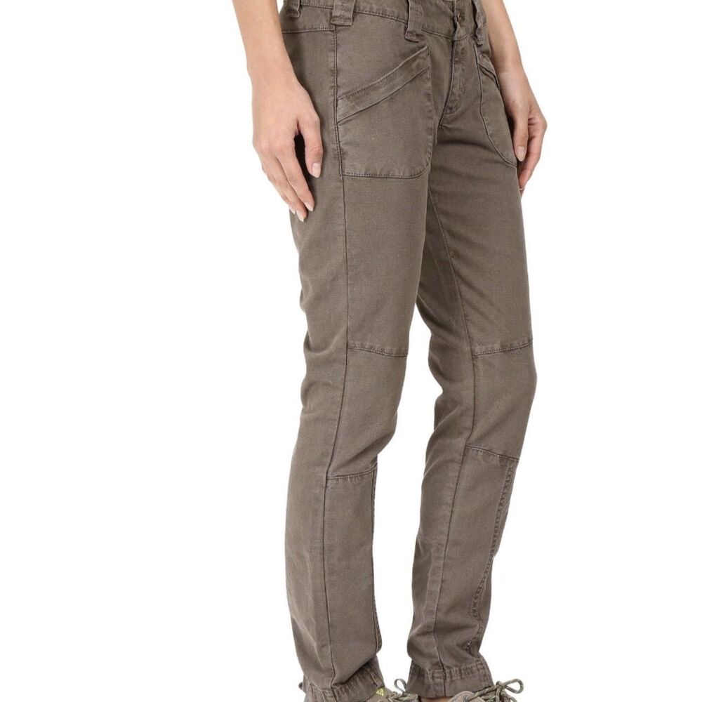 Aventura Clothing Women Titus Pants Size 8 Organic Cotton 4 Pocket Stretch Brown